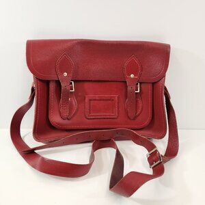Cambridge Satchel Company Red Leather Purse Tote Bag